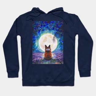 Corgi - full moon meditation Hoodie